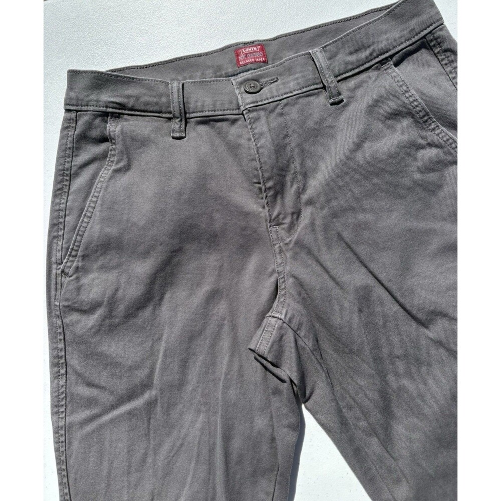 Levis XX Chino Pants Mens Size 30x30 Grey Straight Warm Office Preppy Smart